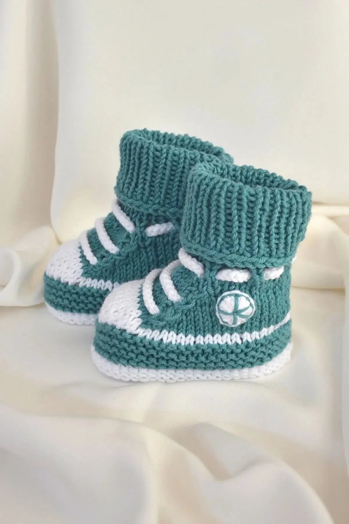 Crochet Baby Sporty Shoes Turquoise - Joy Gift London