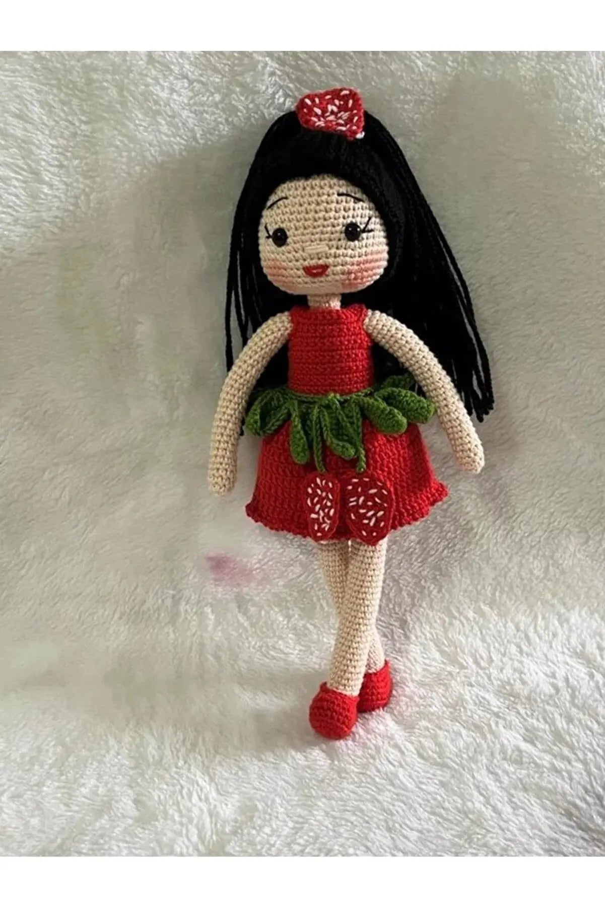 Crochet Cute Strawberry Girl Doll Toy - Joy Gift London