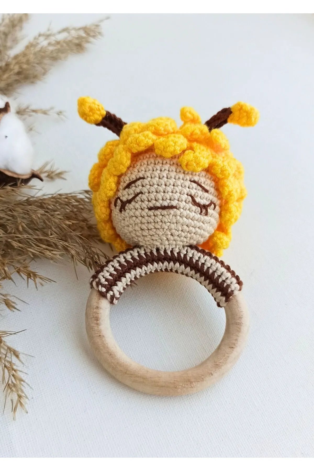 Crochet Maya the Bee Rattle Toy