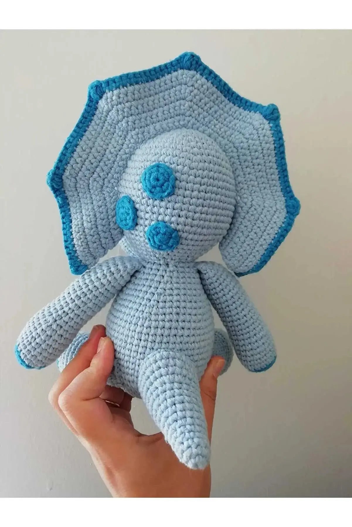 Crochet Cute Triceratops Dino Toy - Joy Gift London