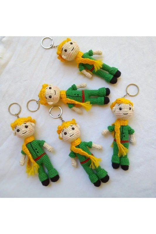 Crochet Little Prince Keychain - Handmade Amigurumi Royal Gift - Joy Gift London