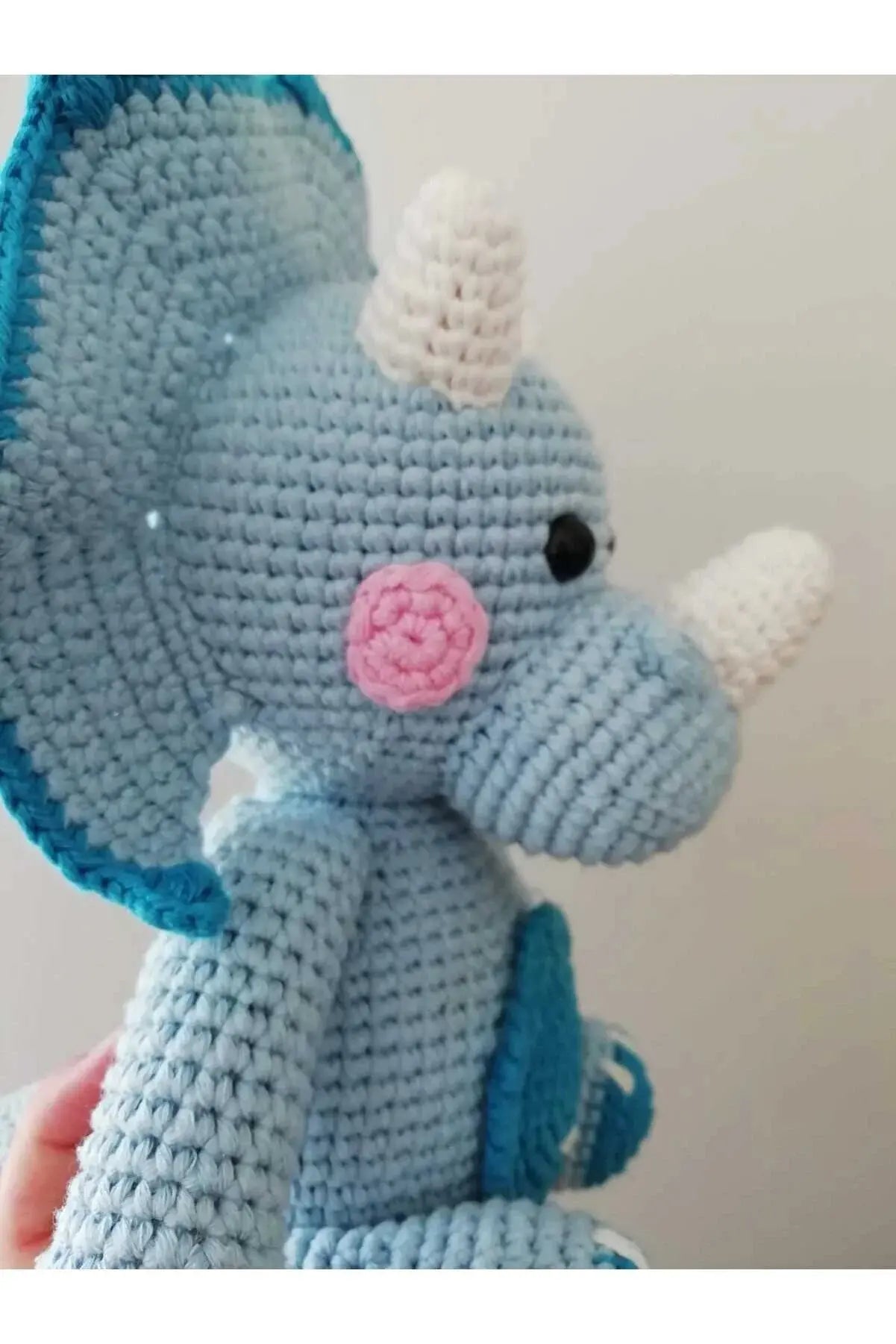 Crochet Cute Triceratops Dino Toy - Joy Gift London