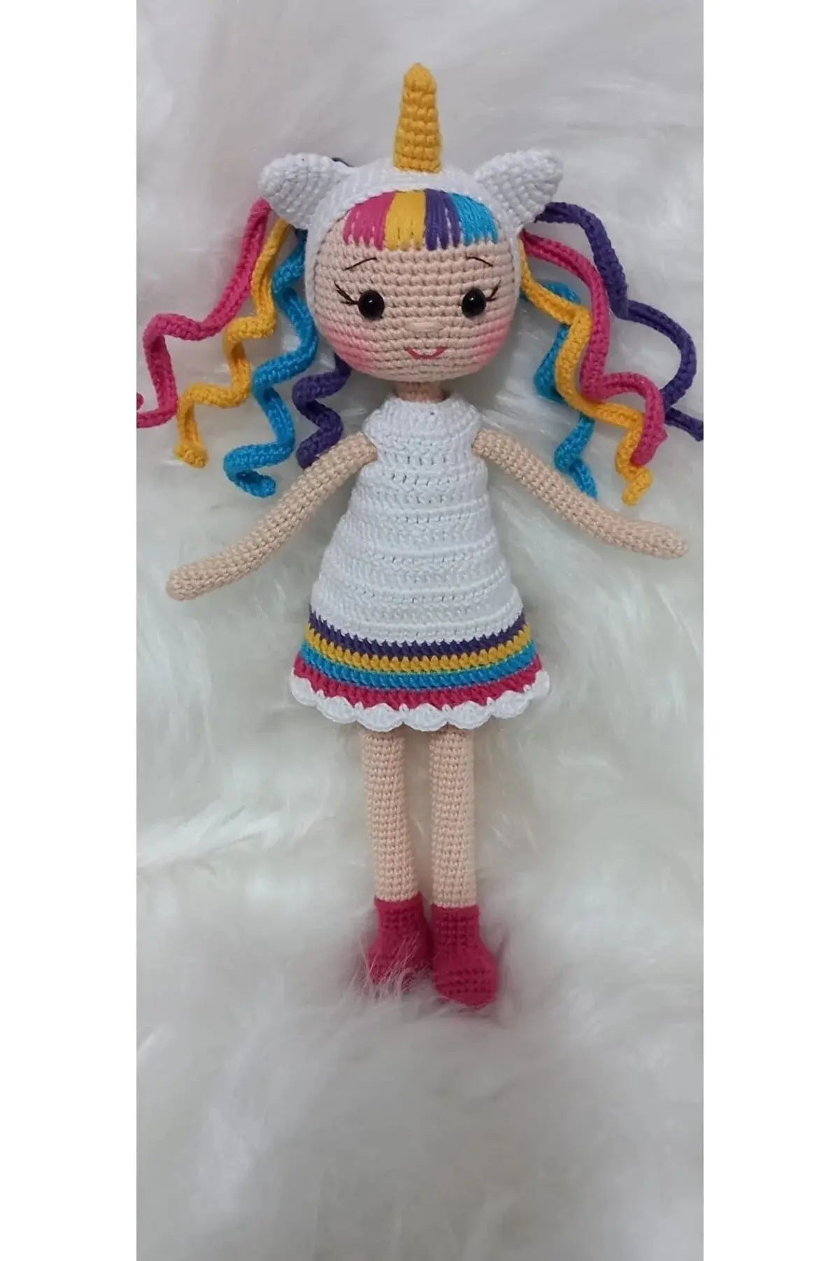 Crochet Unicorn Girl Doll Toy - Joy Gift London