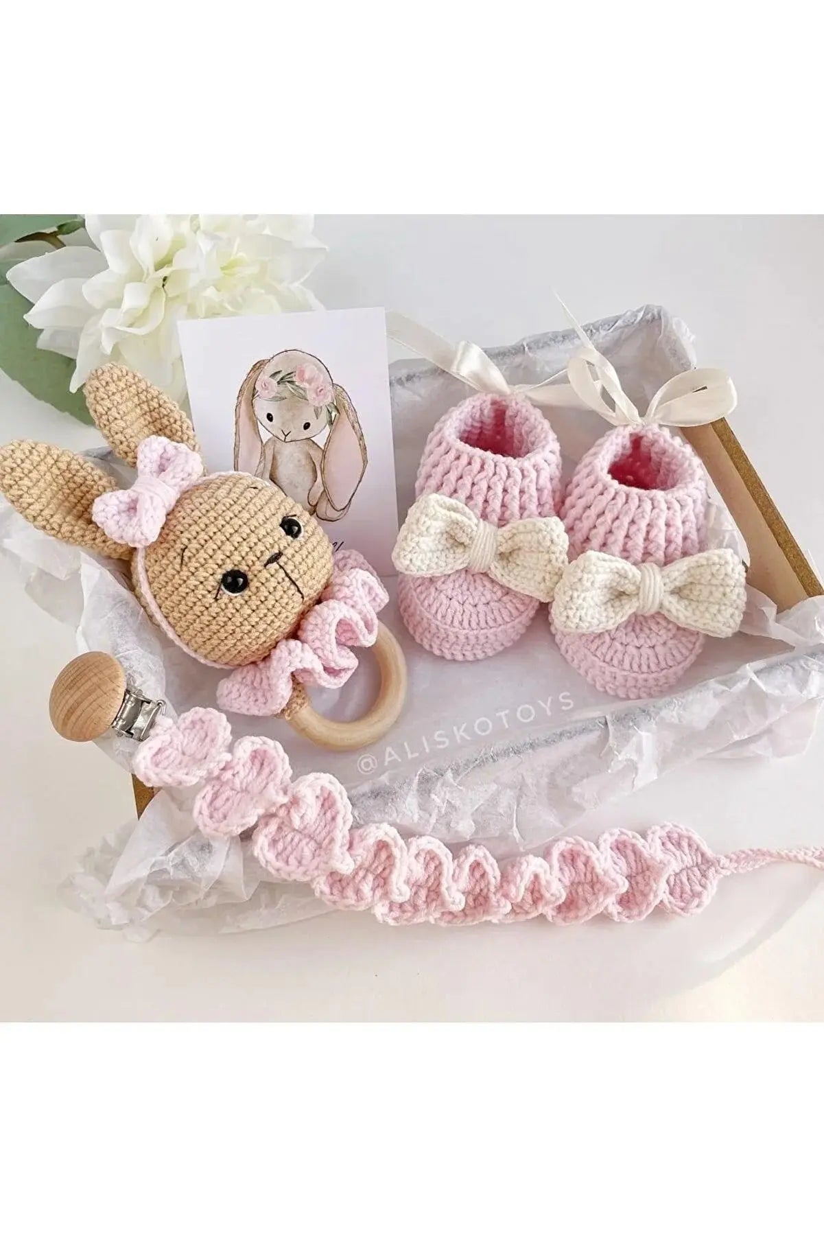 a picture of a baby girl's gift set