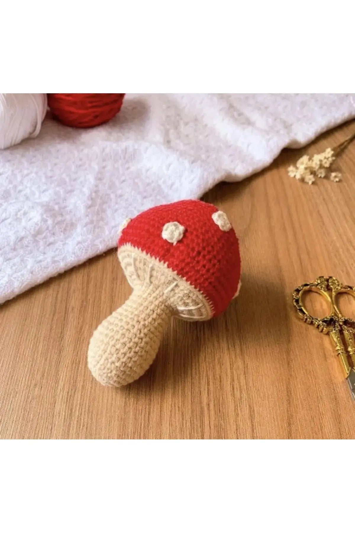 Crochet Mushroom Rattle Toy (4 Style) Joy Gift London