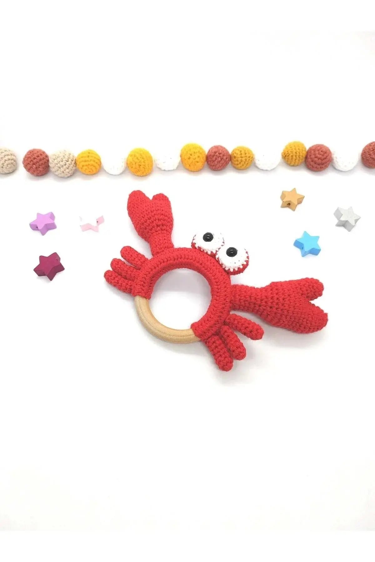 Crochet Rattle Toy Crab - Joy Gift London