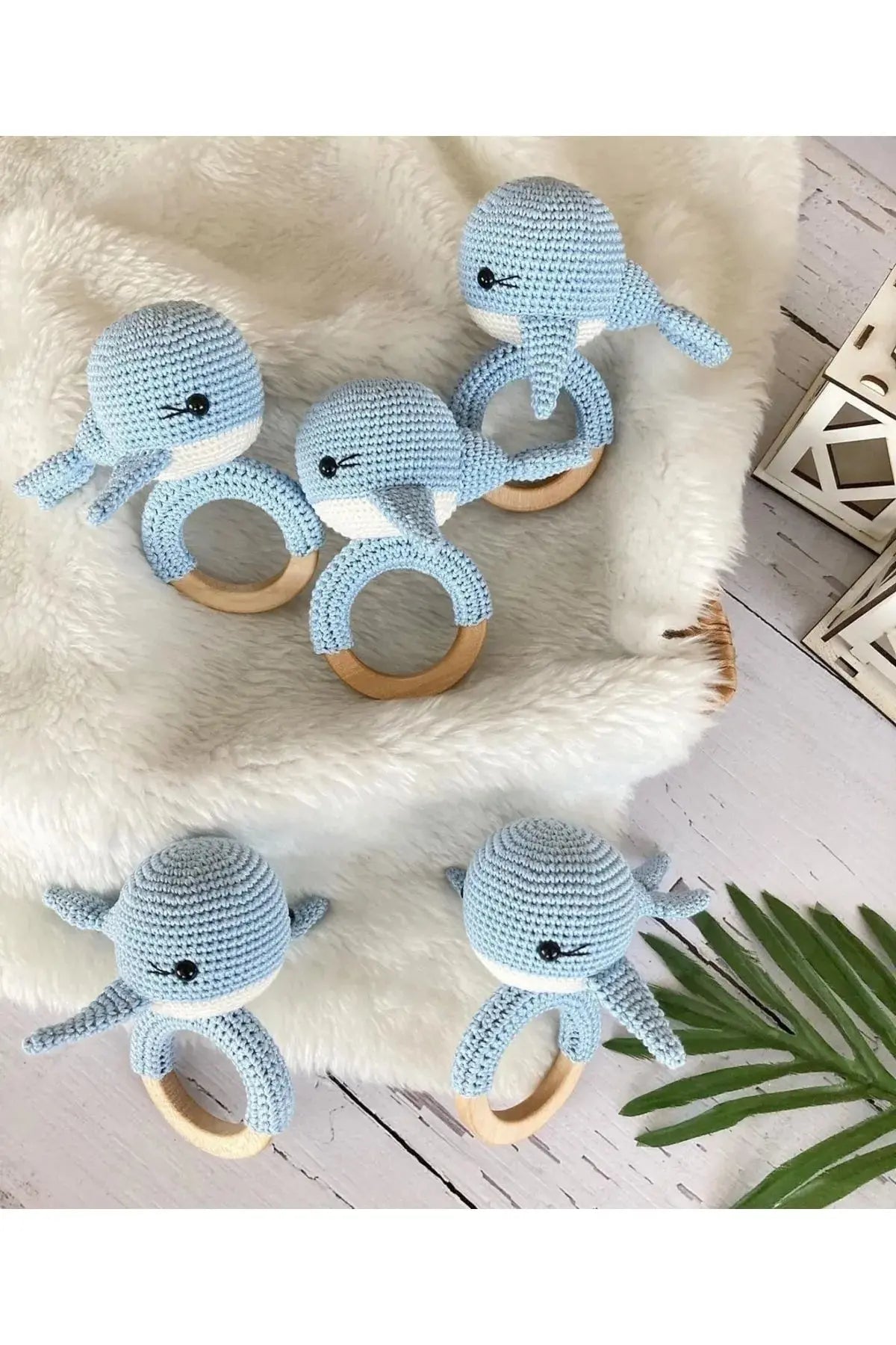 Crochet Cute Dolphin Rattle Toy Joy Gift London