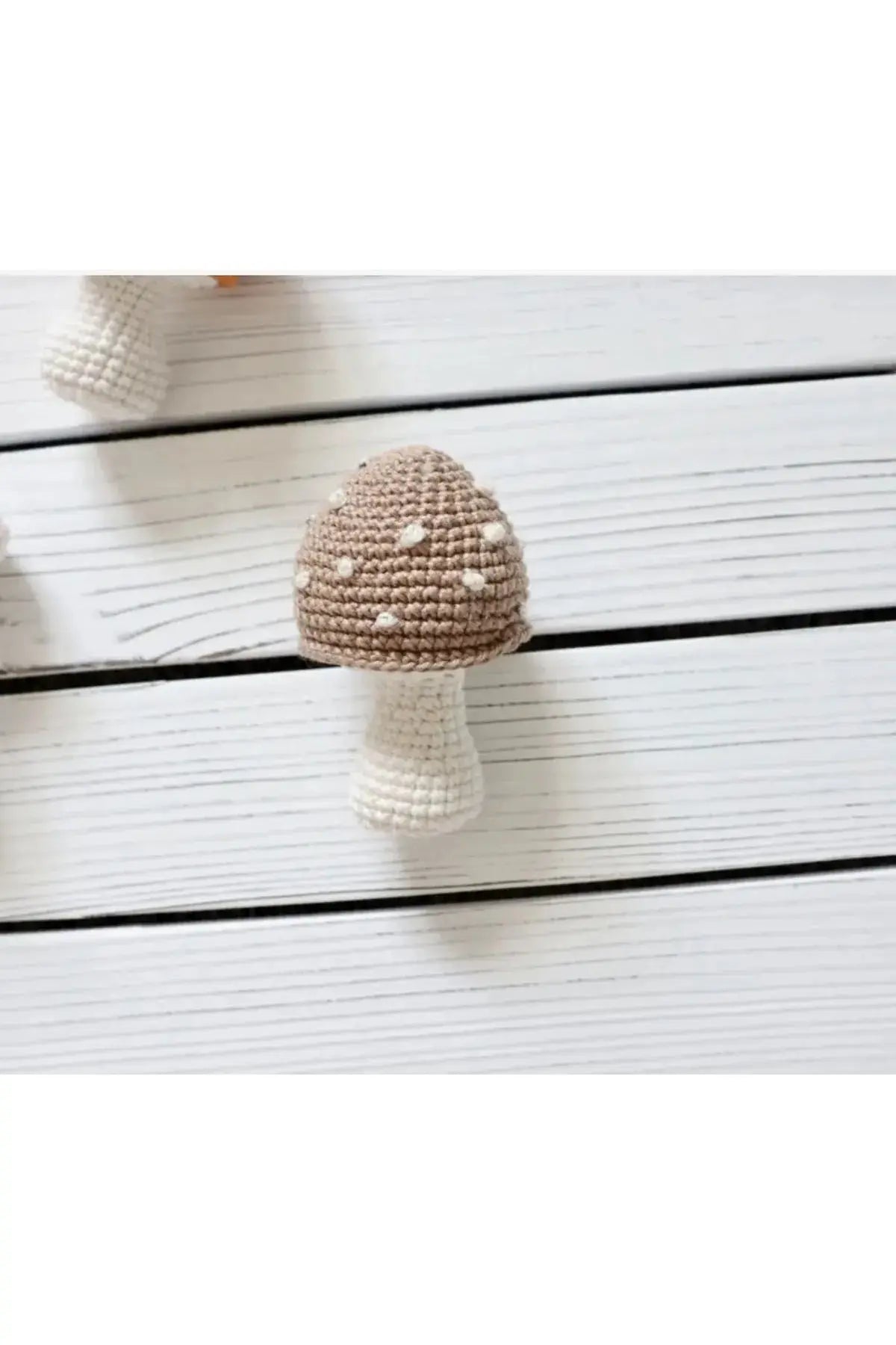 Crochet Mushroom Rattle Toy for Infants and Toddlers With Bell Sound Joy Gift London