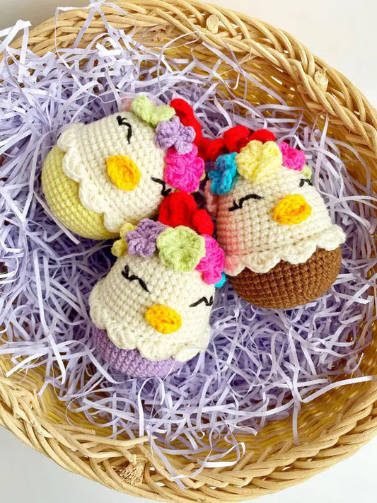 Crochet Easter Egg-Chicken (3pc) - Joy Gift London