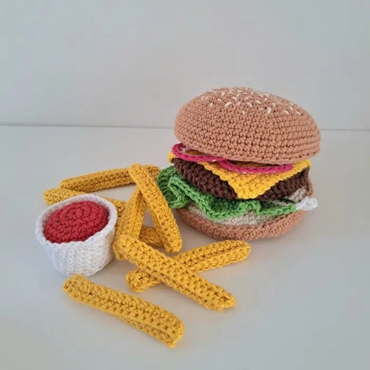 Crochet Hamburger and french fries TrendyToy