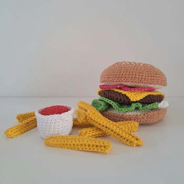 Crochet Hamburger and french fries TrendyToy