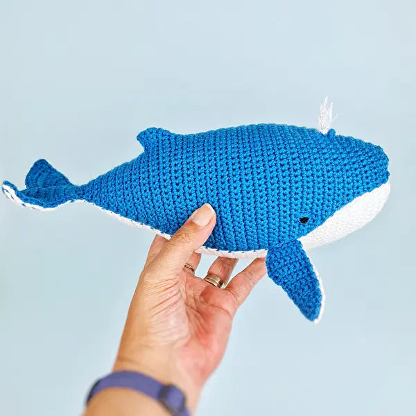 Crochet Blue Whale Toy - Joy Gift London