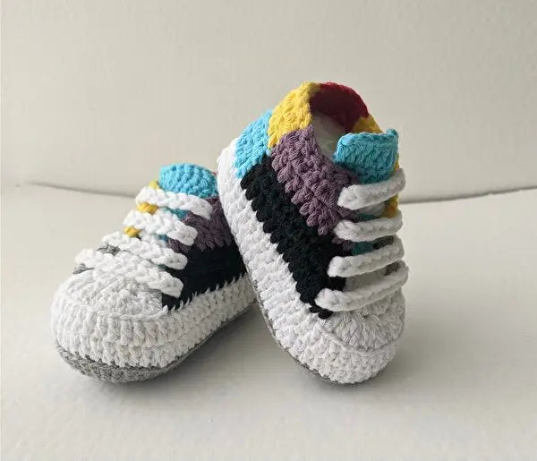 Crochet Baby Sporty Shoes Colorful - Joy Gift London