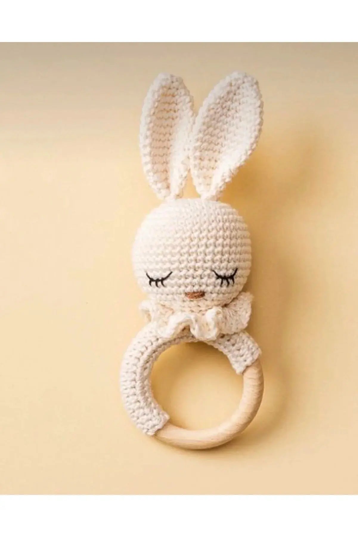 Crochet Rabbit and Rattle Toy Set 2pc - Joy Gift London