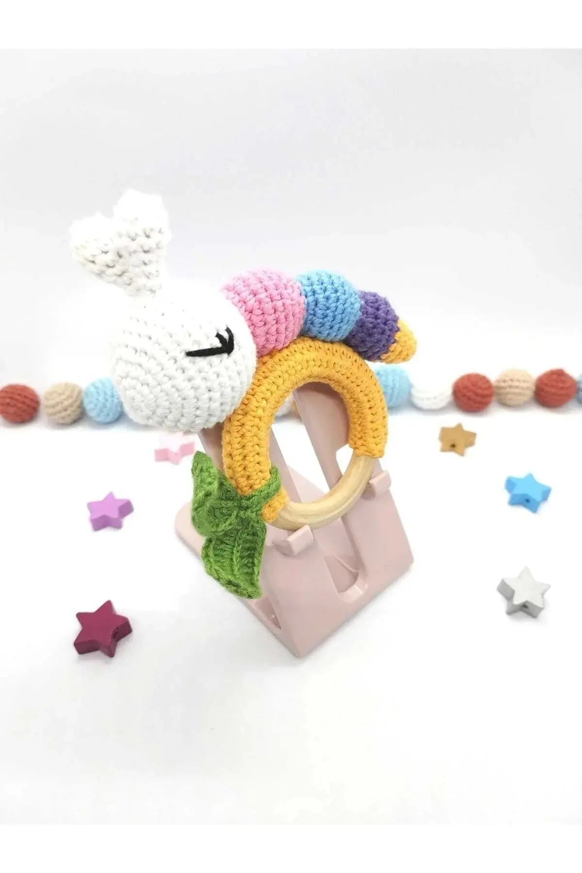 Crochet Rattle Toy Caterpillar - Joy Gift London