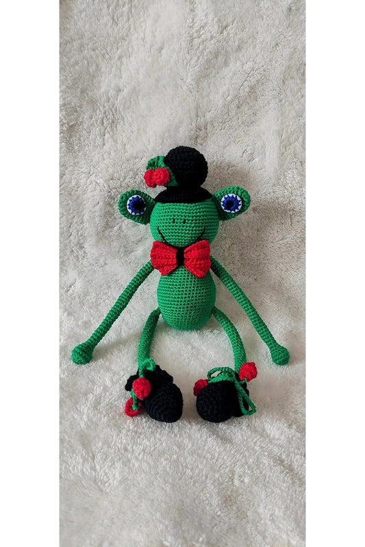 Crochet Cute Frog Boy Toy - Joy Gift London