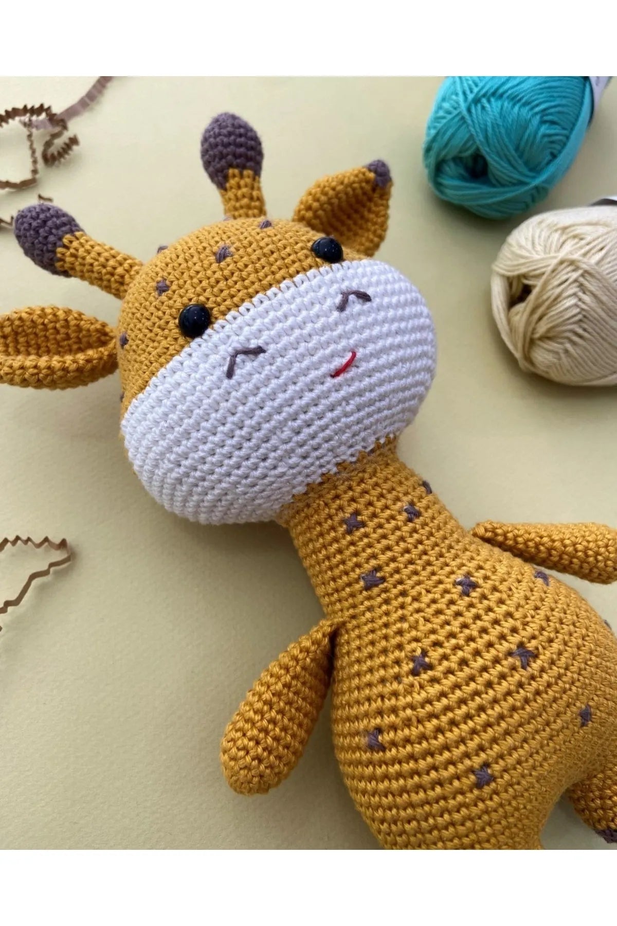 Crochet Cute Yellow Giraffe Toy