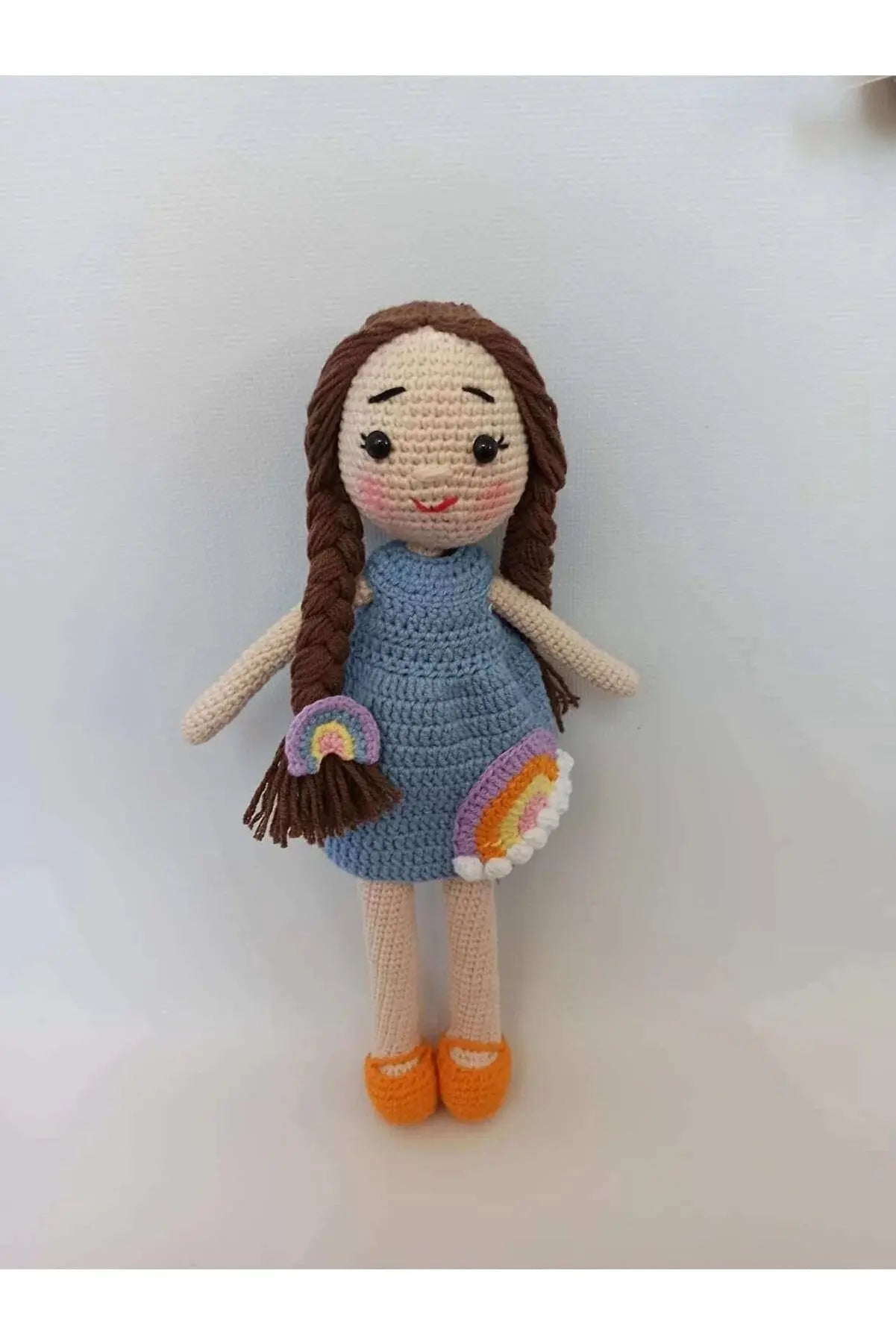 Crochet Cute Rainbow Girl Doll Toy - Joy Gift London