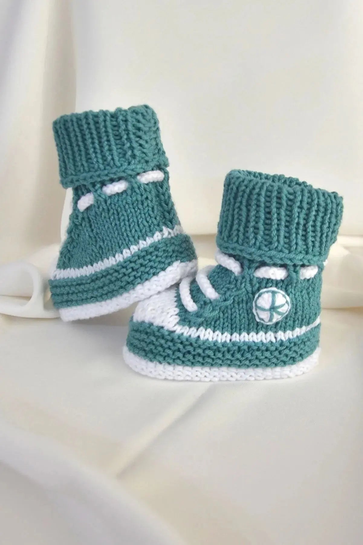 Crochet Baby Sporty Shoes Turquoise - Joy Gift London