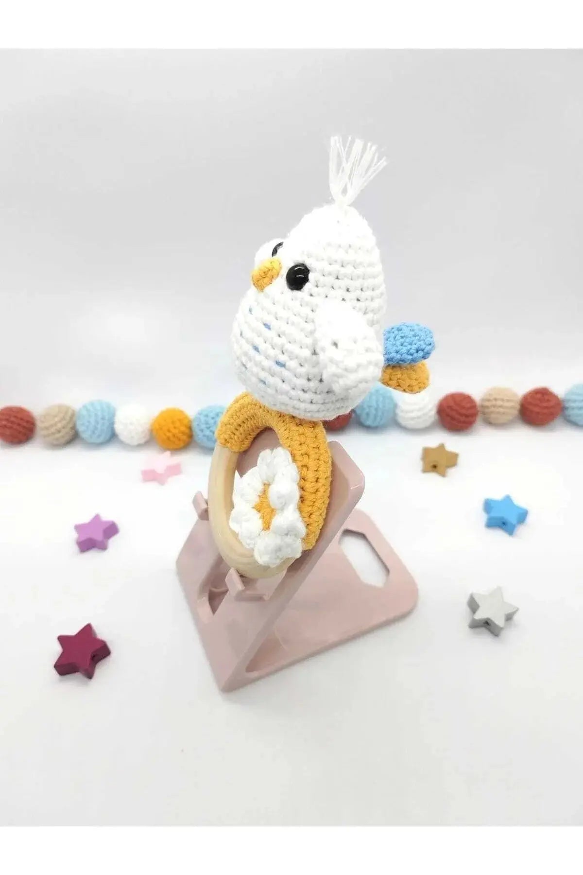 Crochet Rattle Toy Little Duck - Joy Gift London