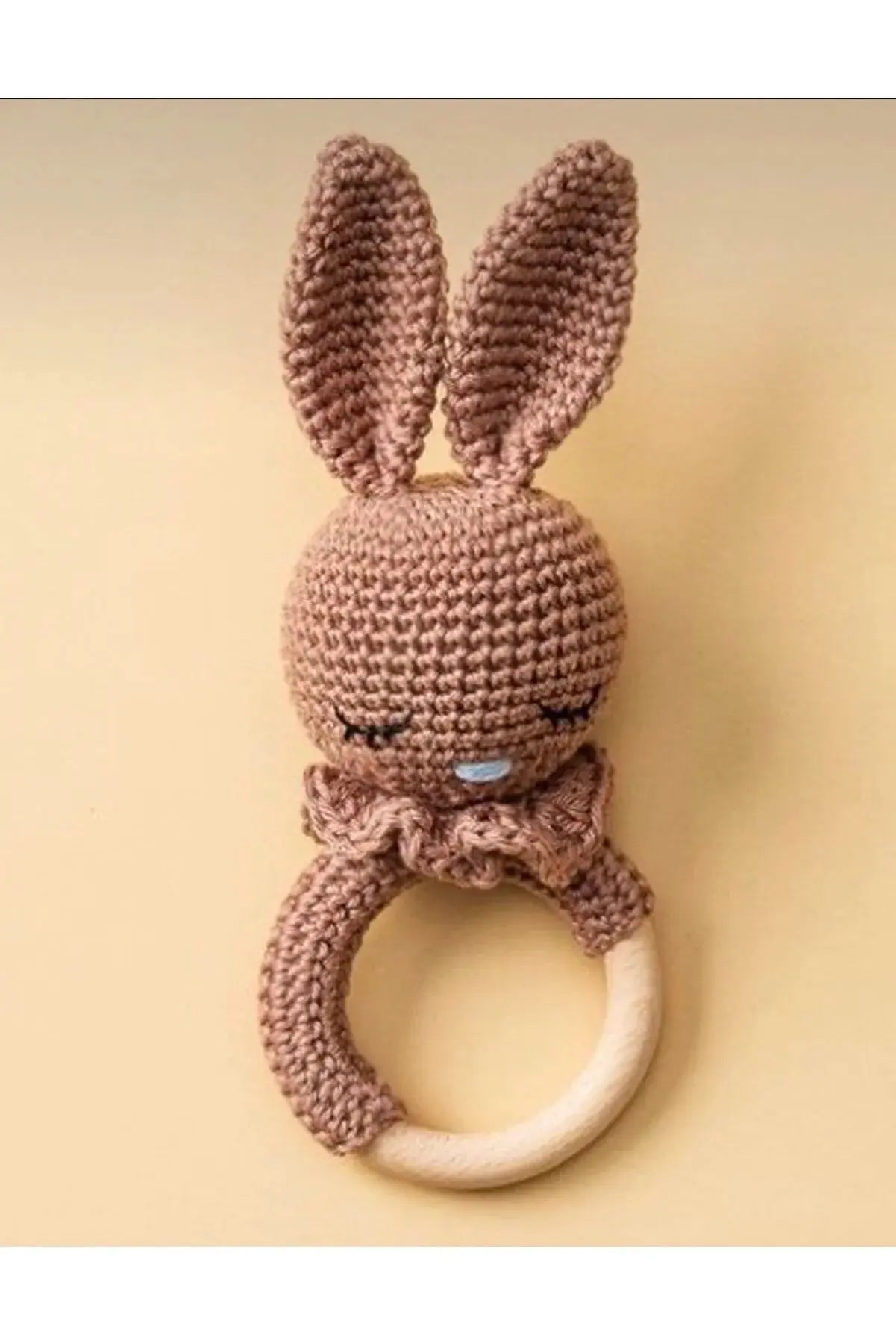 Crochet Rabbit and Rattle Toy Set 2pc - Joy Gift London