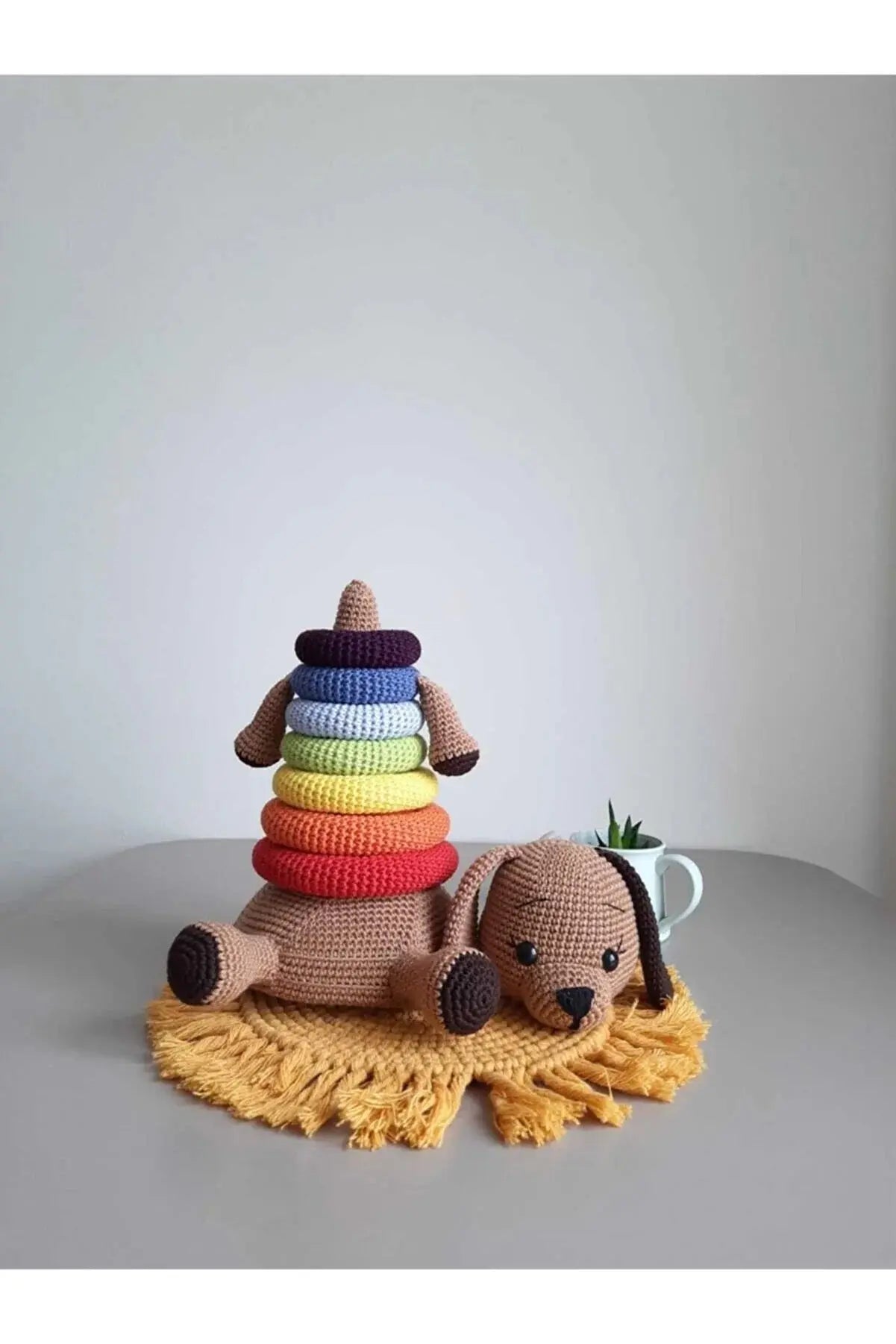 Crochet Cute Dog Stacking Toy - Joy Gift London