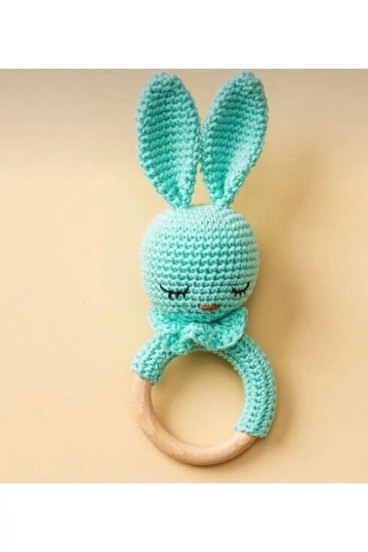 Crochet Rabbit and Rattle Toy Set 2pc - Joy Gift London