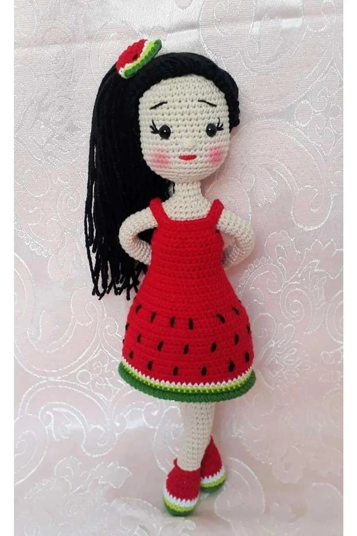 Crochet Cute Watermelon Girl Doll Toy - Joy Gift London