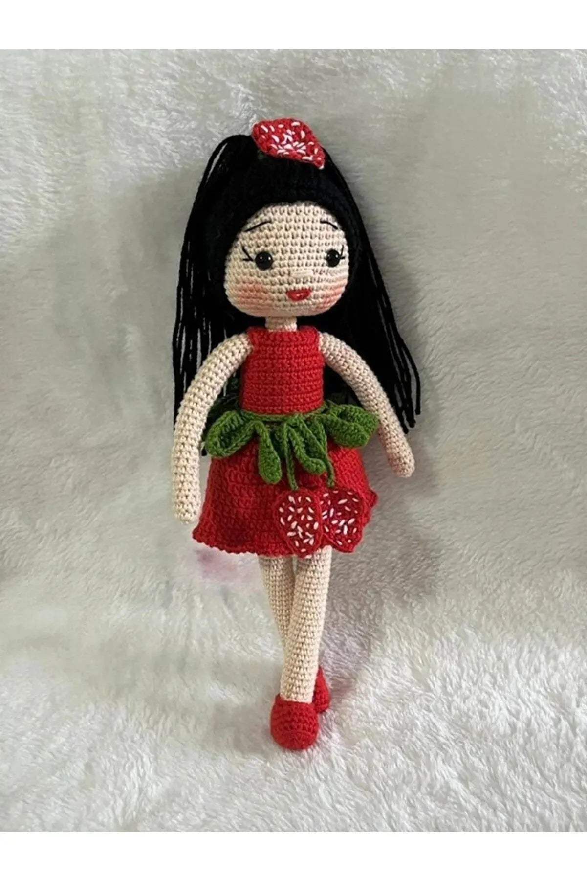 Crochet Cute Strawberry Girl Doll Toy - Joy Gift London