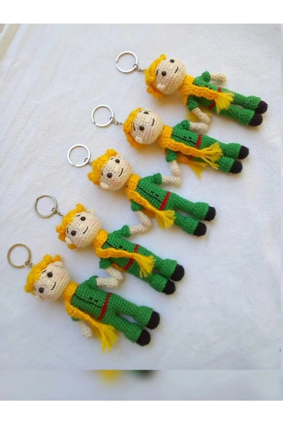 Crochet Little Prince Keychain - Handmade Amigurumi Royal Gift - Joy Gift London