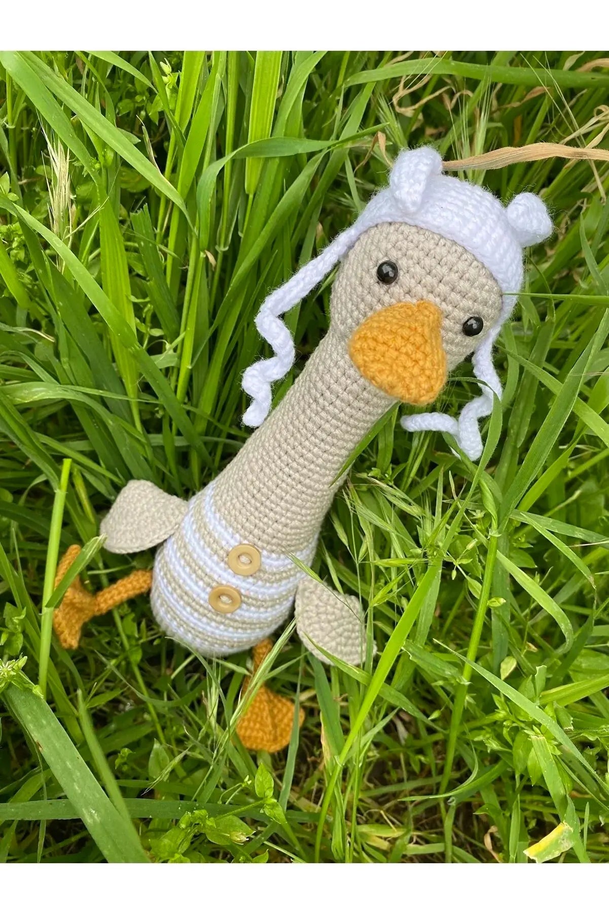 Crochet Cute Pilot Duck Toy - Joy Gift London