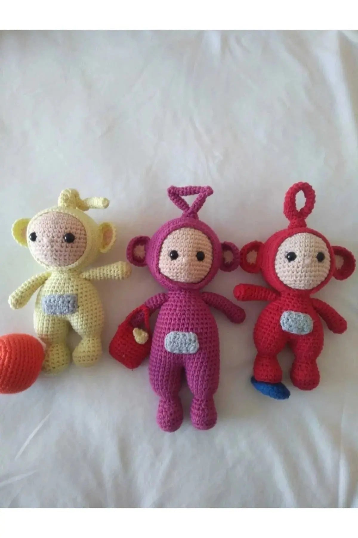 Handmade Crochet Teletubbies 3pc - Joy Gift London