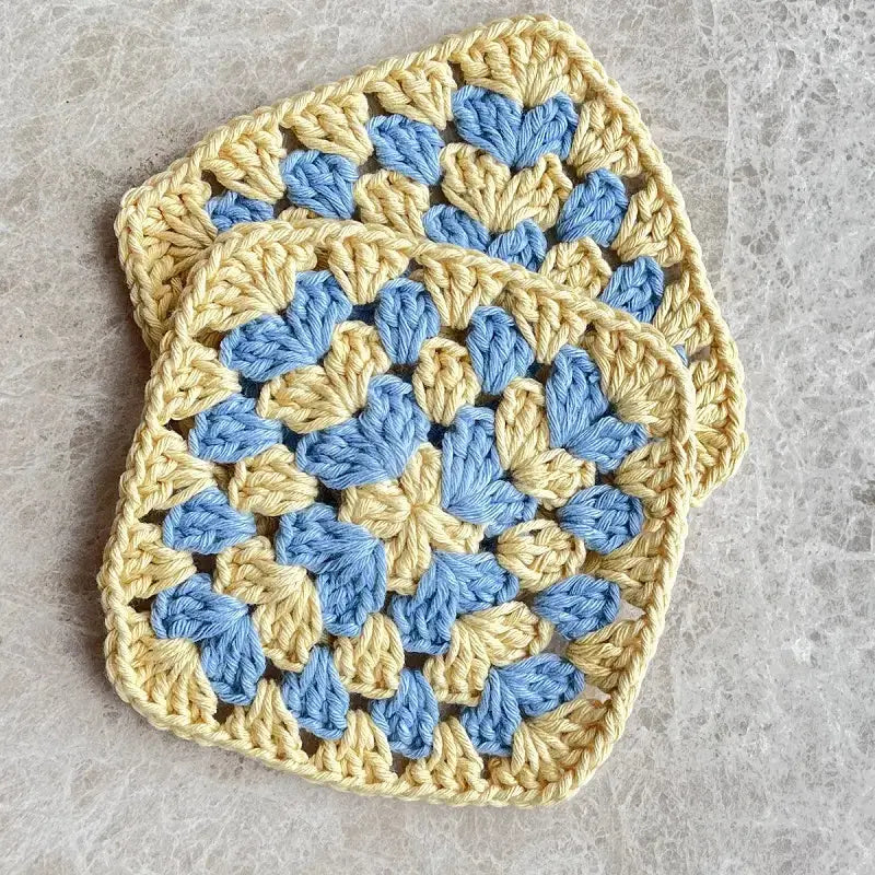 Crochet Square Coasters 2pc - Joy Gift London