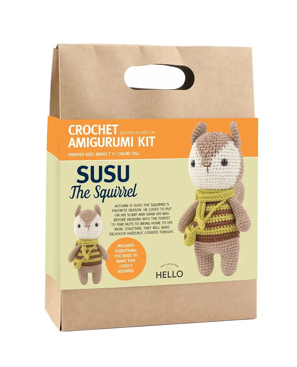 SUSU The Squirrel Crochet Amigurumi Kit Joy Gift London