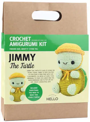 JIMMY The Turtle Crochet Amigurumi Kit Joy Gift London