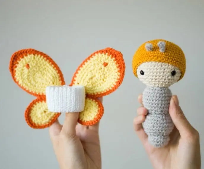 Crochet Cute Orange Butterfly Toy TrendyToy