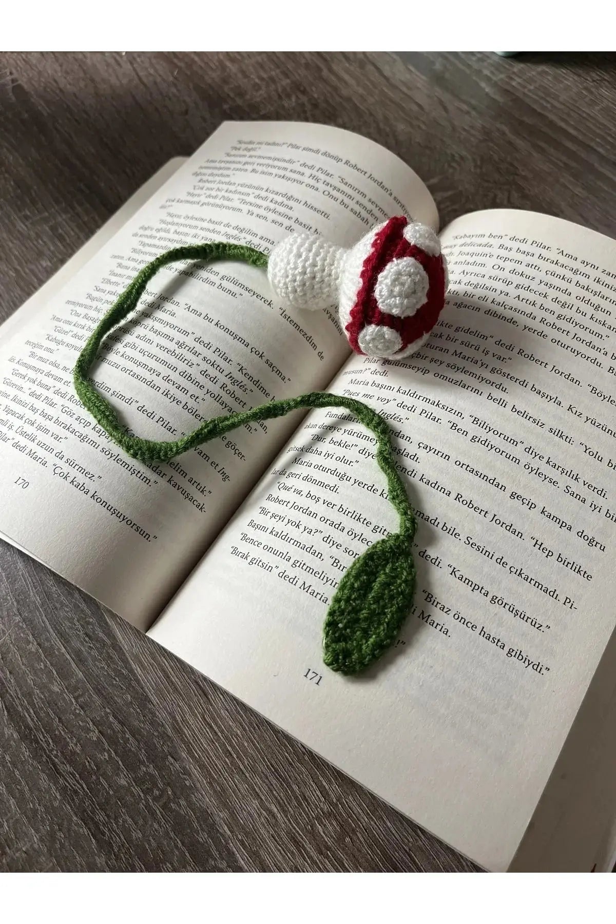 Crochet Bookmark Mushroom MiaMano