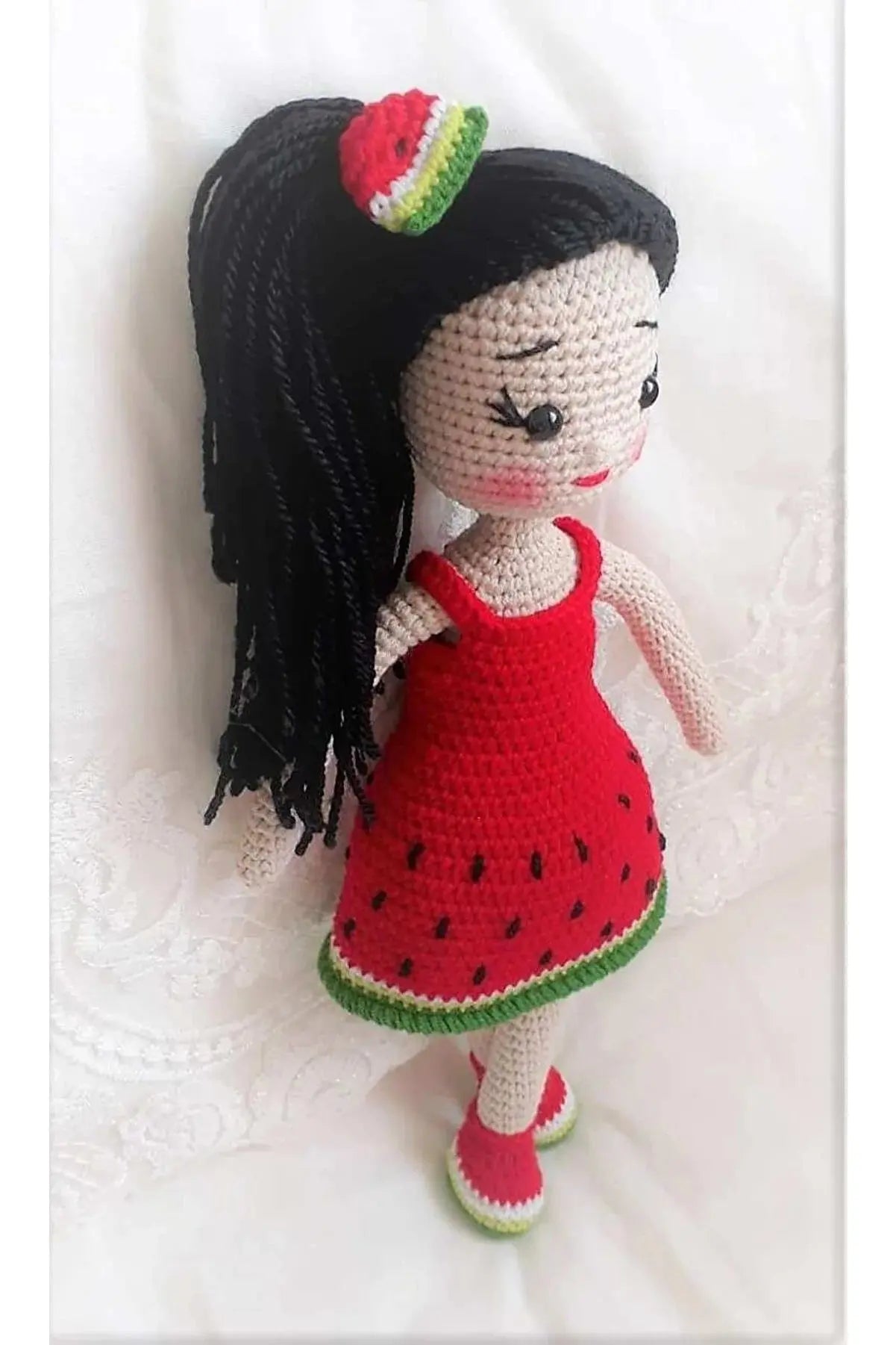 Crochet Cute Watermelon Girl Doll Toy - Joy Gift London