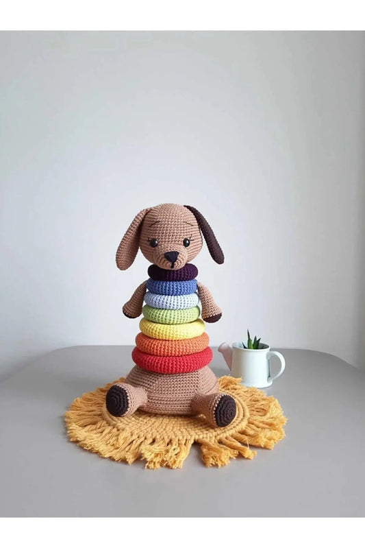 Crochet Cute Dog Stacking Toy - Joy Gift London