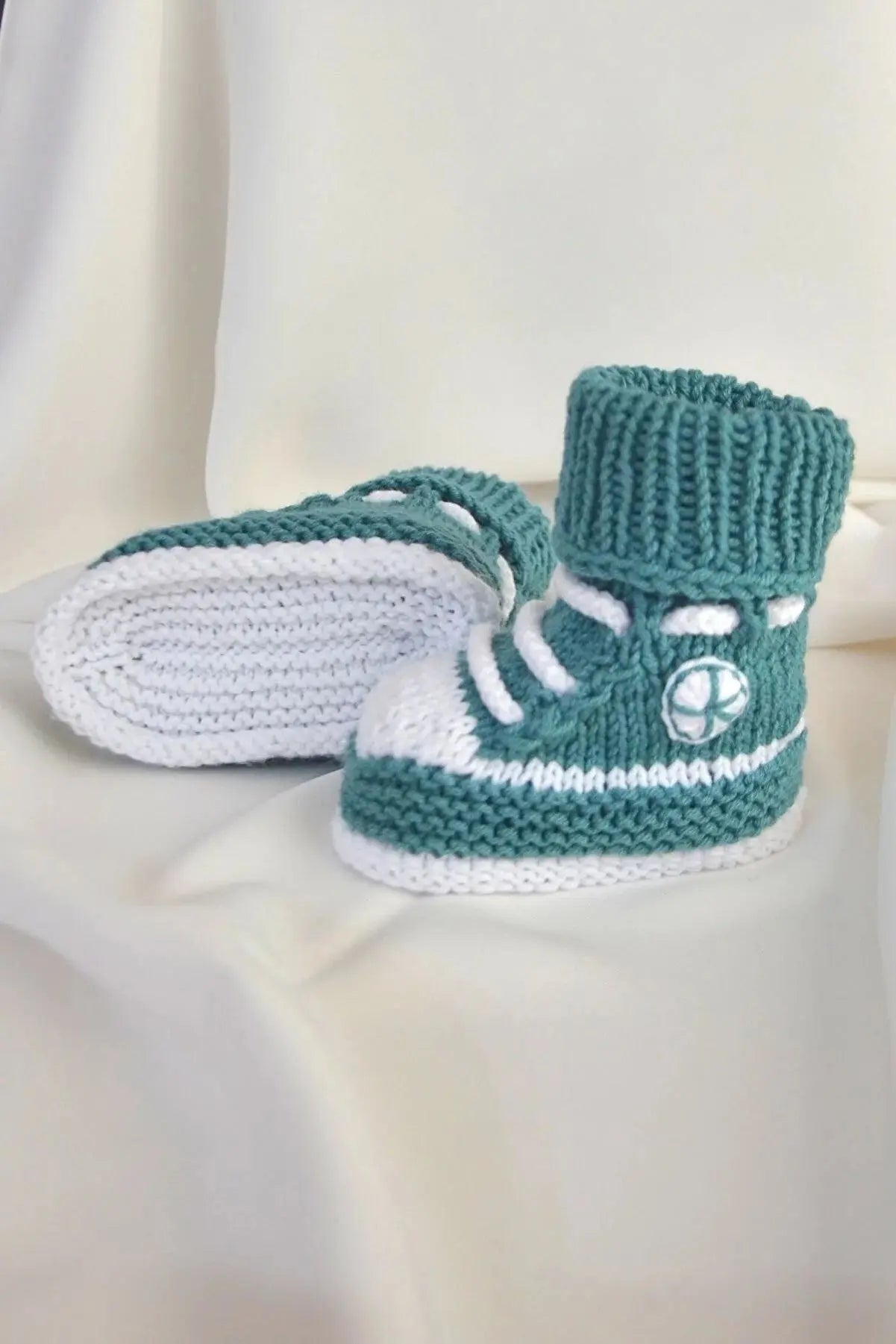 Crochet Baby Sporty Shoes Turquoise - Joy Gift London