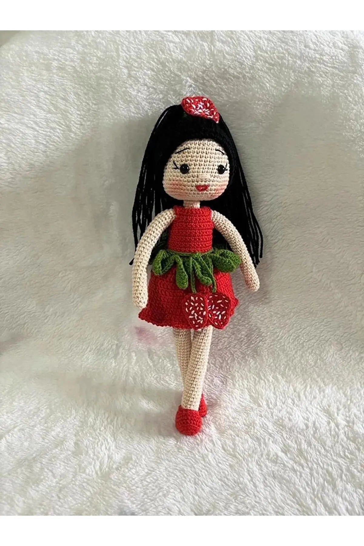 Crochet Cute Strawberry Girl Doll Toy - Joy Gift London