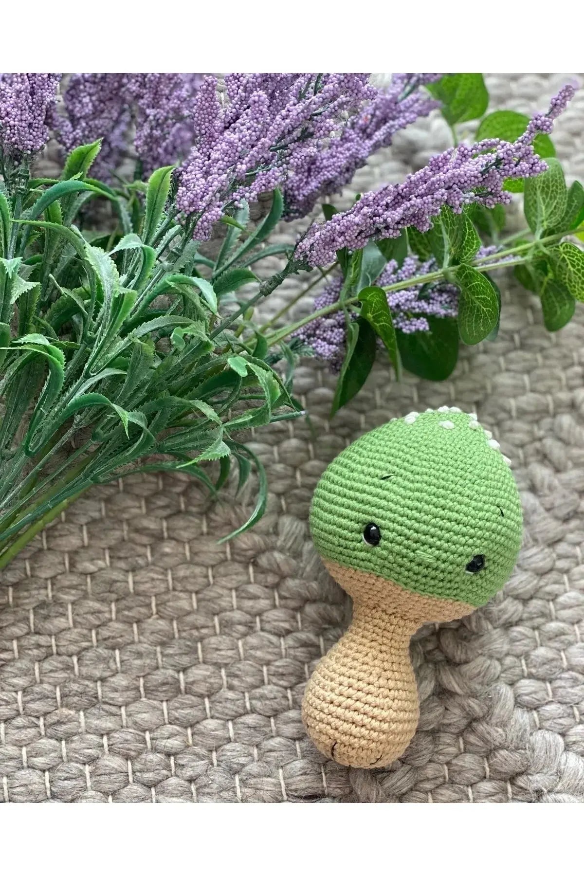 Crochet Cute Mushroom Rattle Toy Joy Gift London