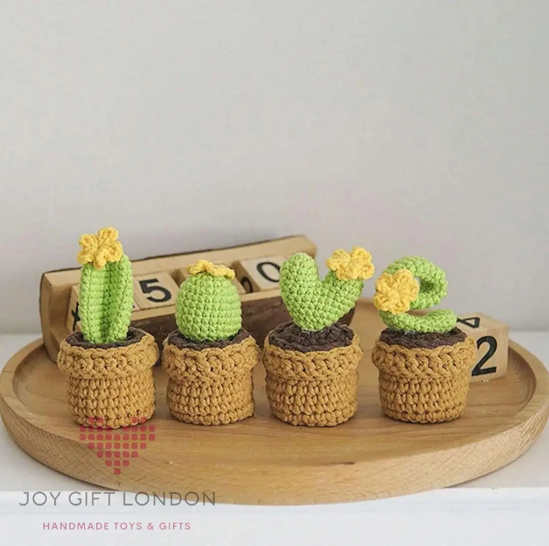 4 pcs Crochet Creative Love Letter Plants Succulent Joy Gift London