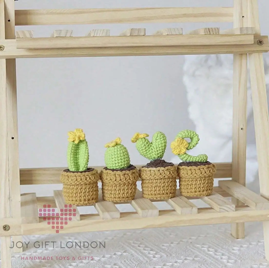 4 pcs Crochet Creative Love Letter Plants Succulent Joy Gift London