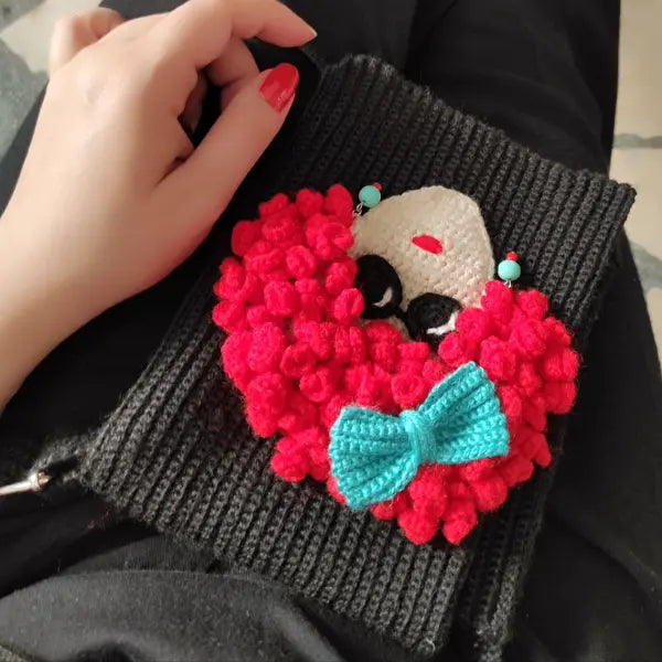 Crochet Cute Girl Patterned Handbag - Joy Gift London