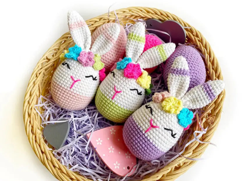 Crochet Easter Egg-Rabbit (3pc) - Joy Gift London