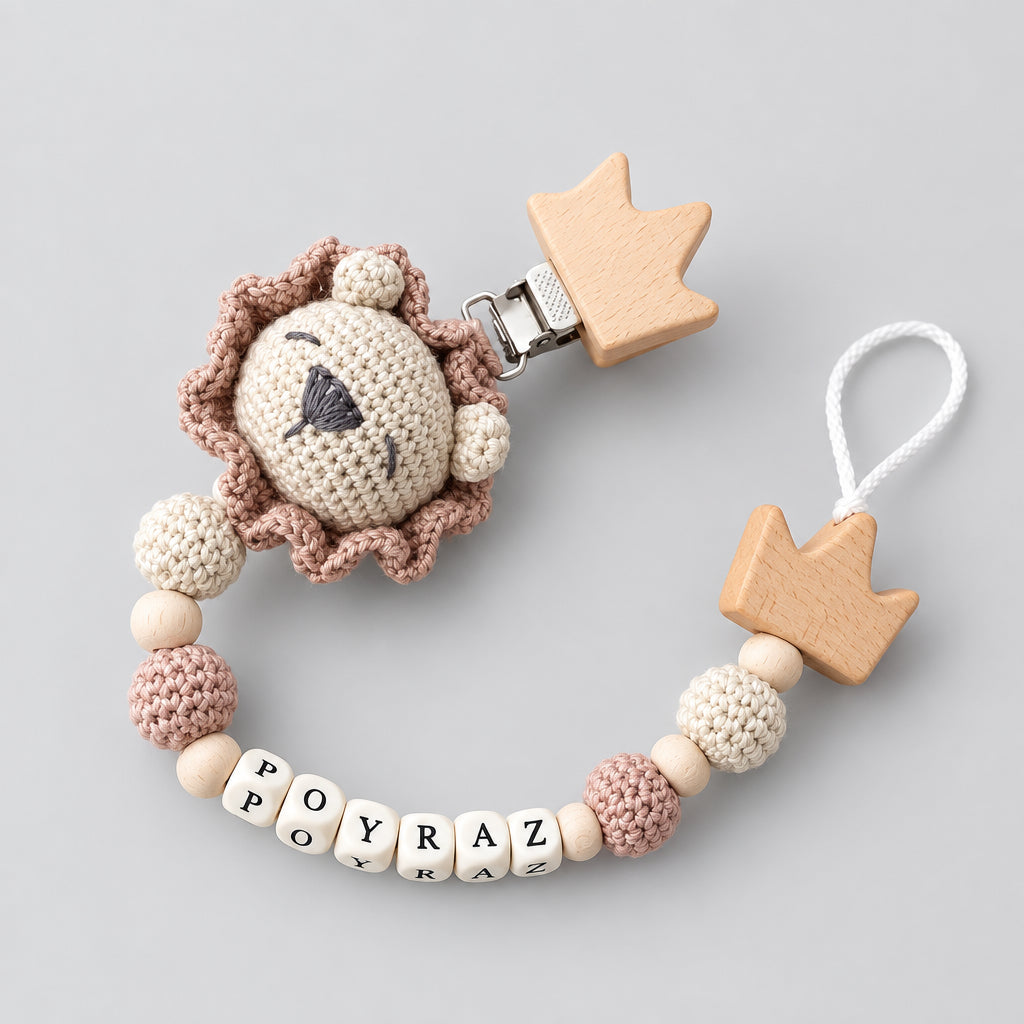 Handmade Crochet Newborn Sleeping Lion Gift Set (6pc)  Baby Shower Gift