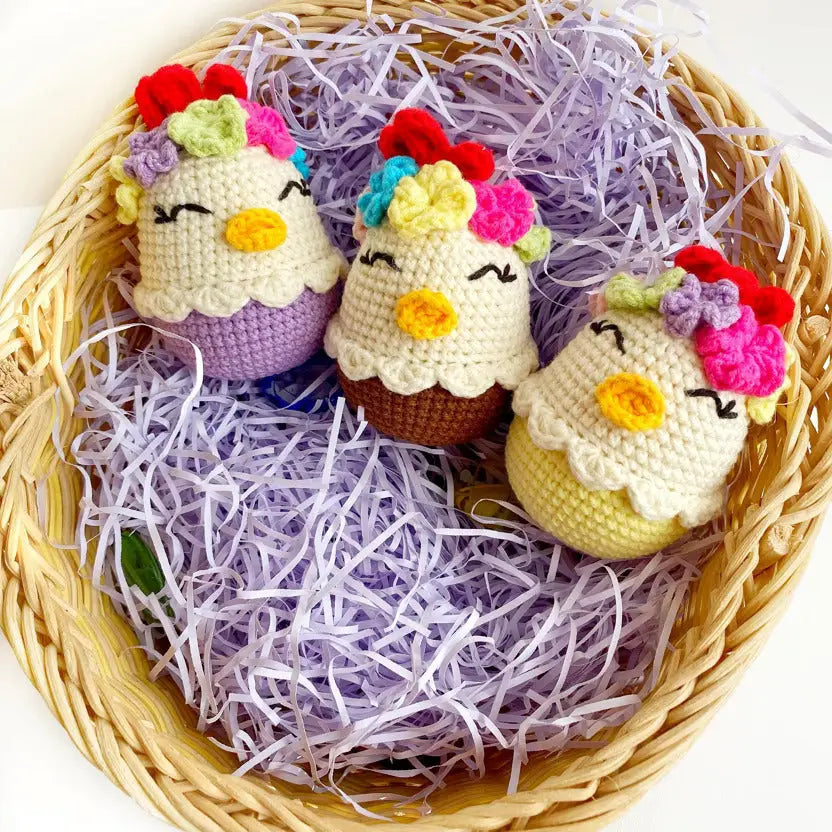 Crochet Easter Egg-Chicken (3pc) - Joy Gift London