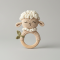 Crochet Cute Sheep Rattle Toy with Bell
