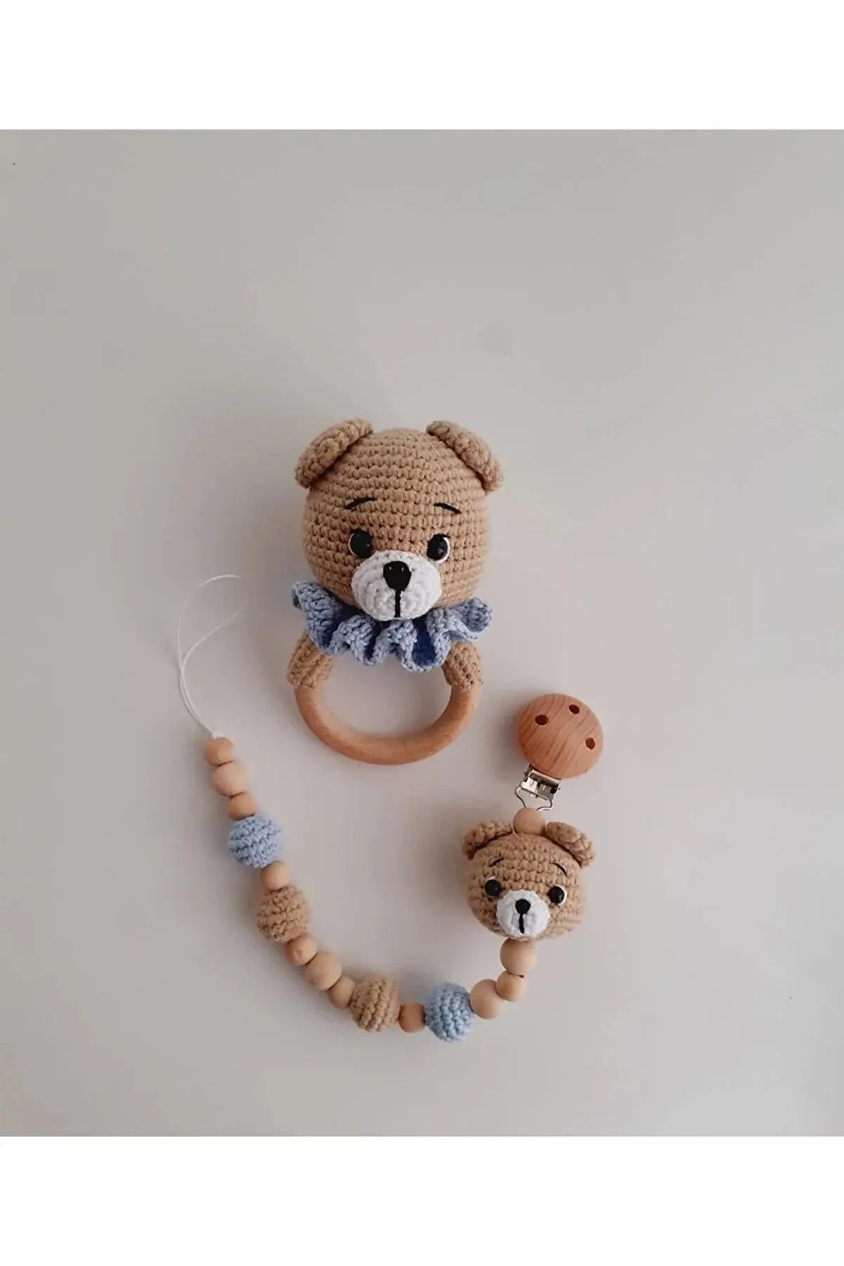 Crochet Newborn Gift Toy Set Teddy Bear 4pc - Joy Gift London